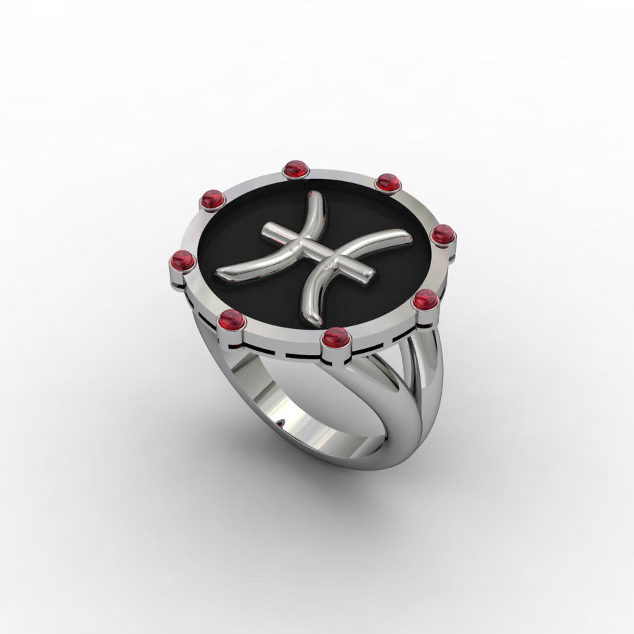 Pisces ring 001 3D print model_6
