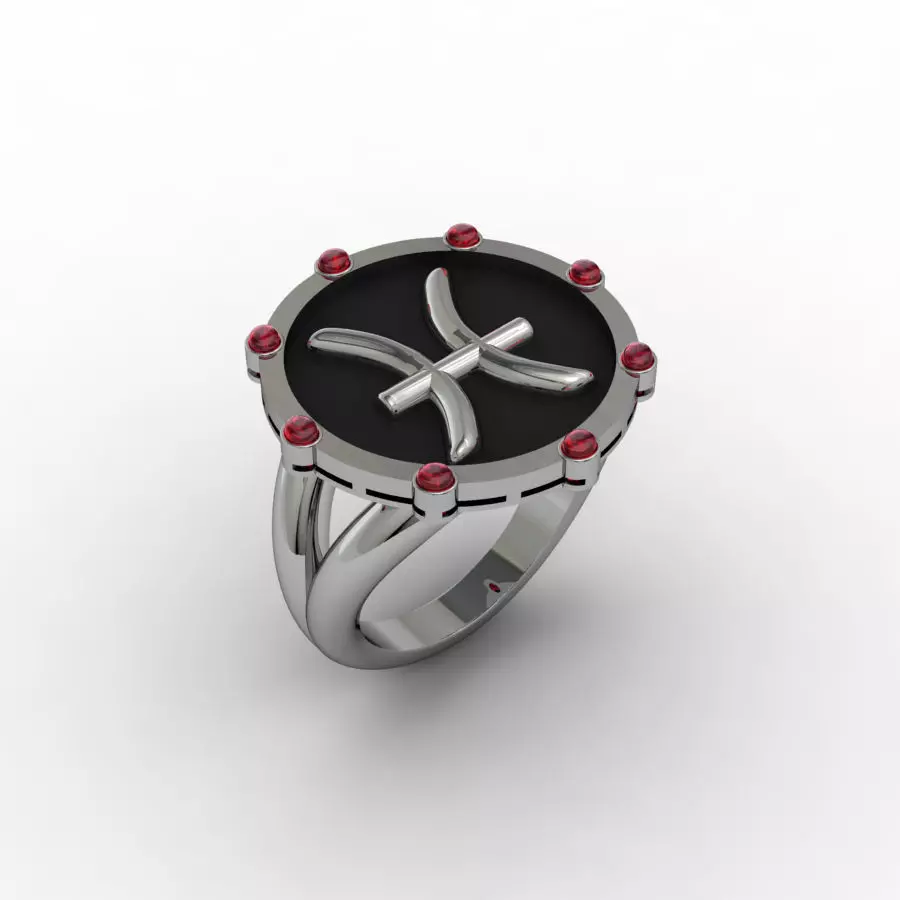 Pisces ring 001 3D print model_0