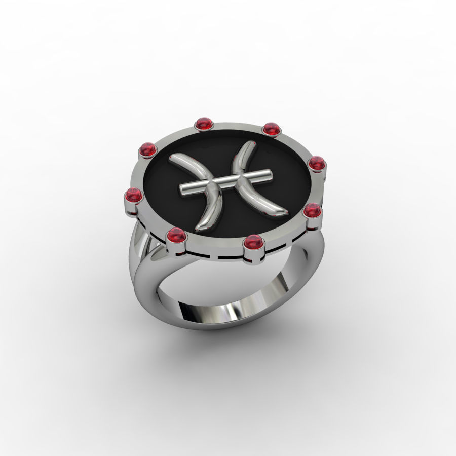 Pisces ring 001 3D print model_5