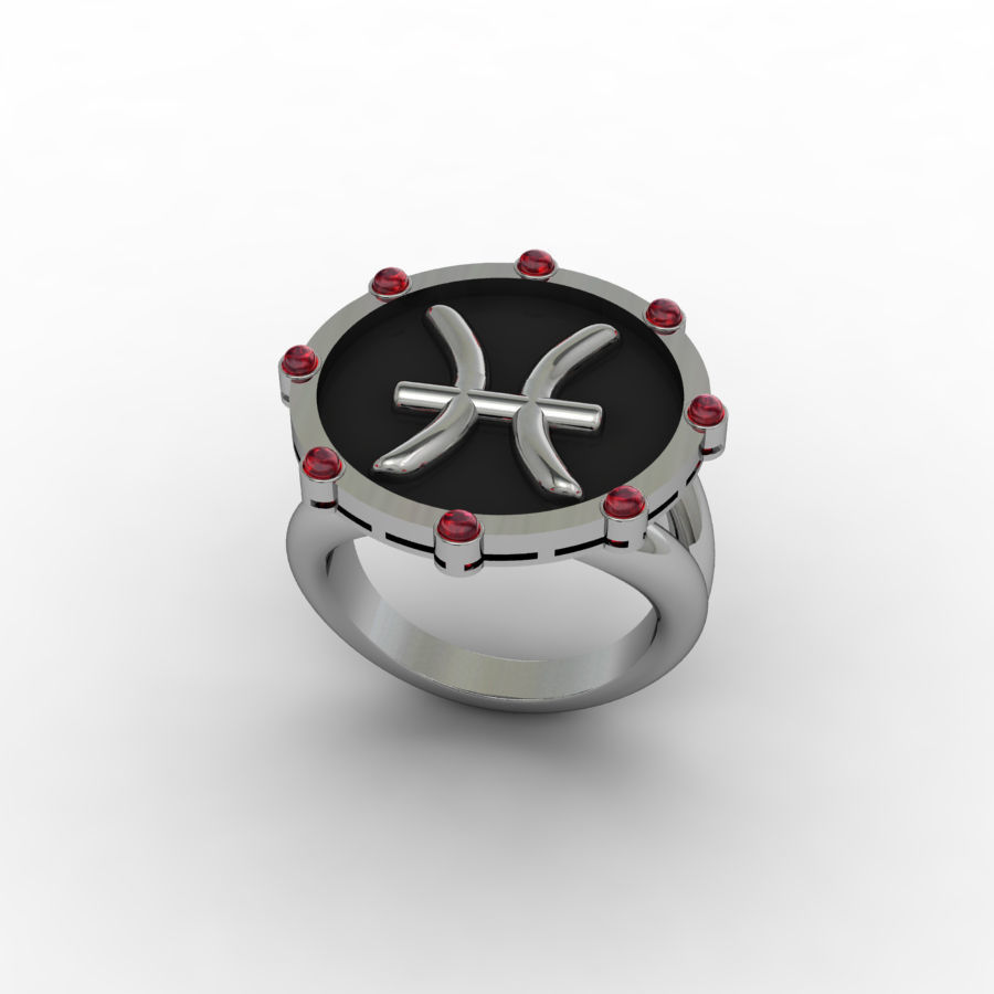 Pisces ring 001 3D print model_2