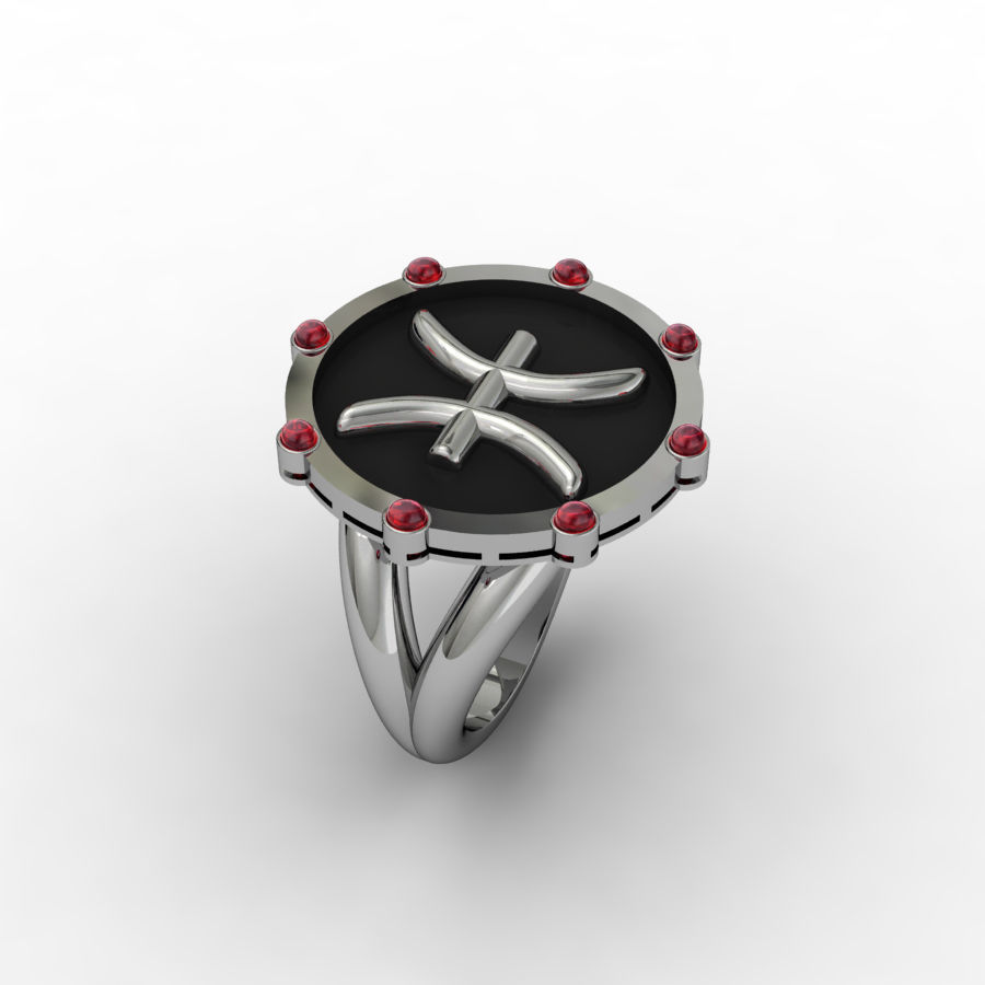 Pisces ring 001 3D print model_4