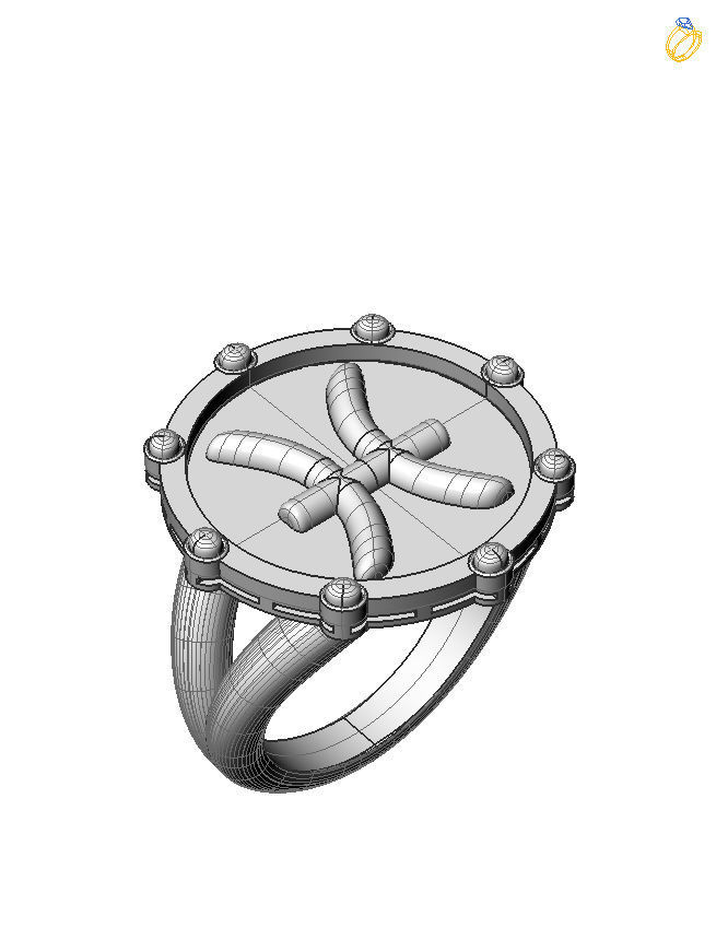 Pisces ring 001 3D print model_1