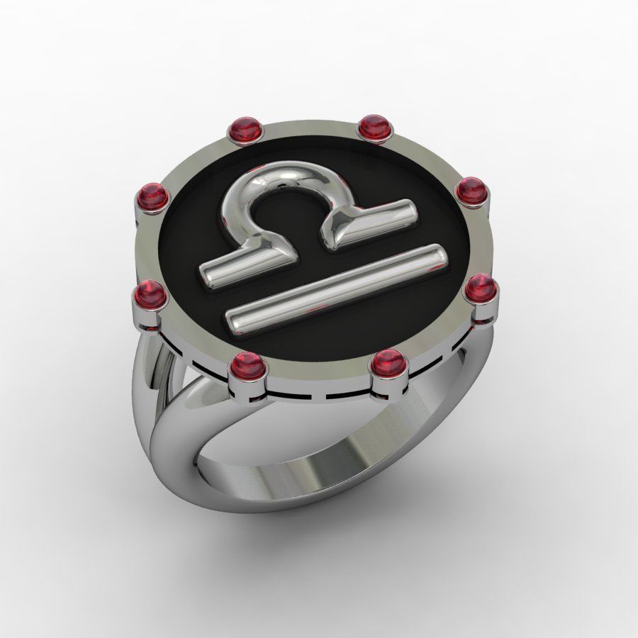 Libra ring 001 3D print model_8