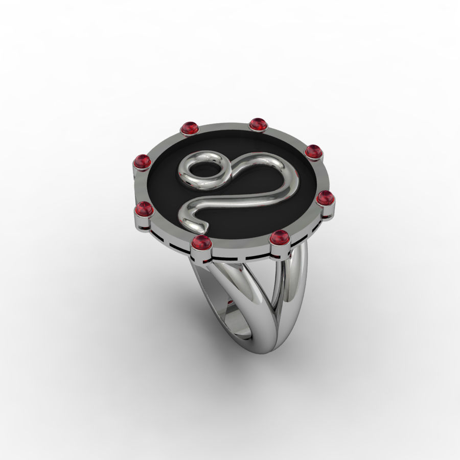 Leo ring 001 3D print model_3