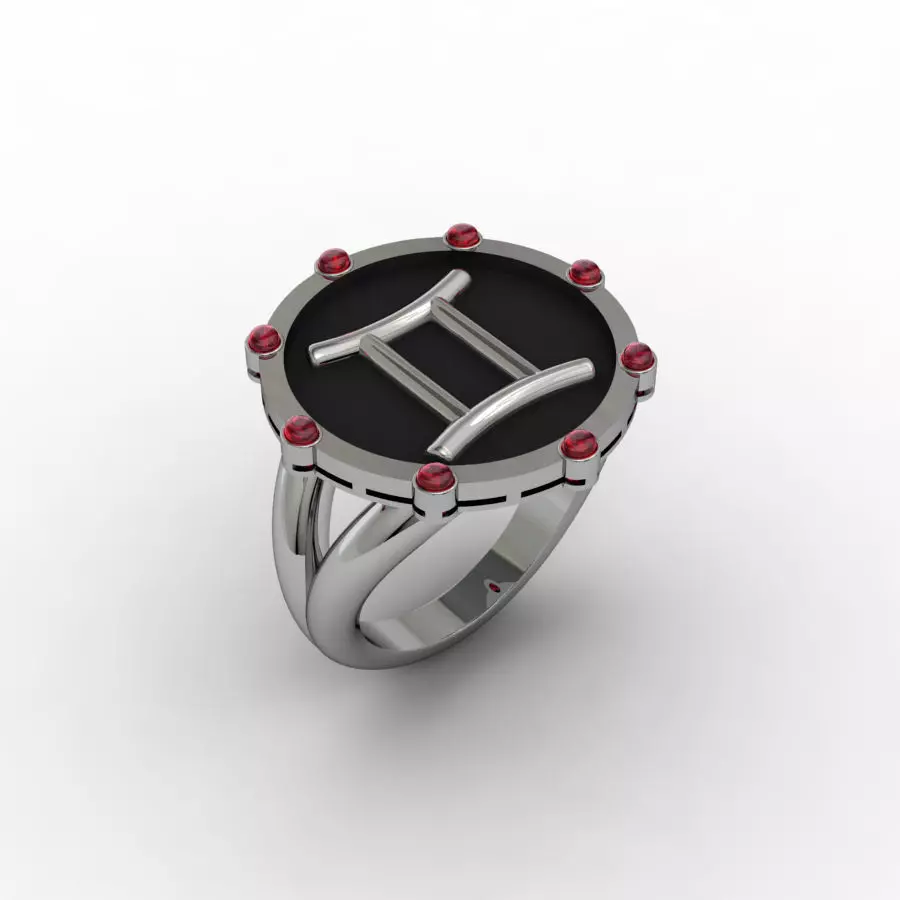 Gemini ring 001 3D print model_0