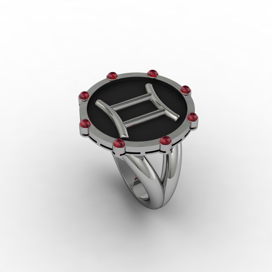 Gemini ring 001 3D print model_3