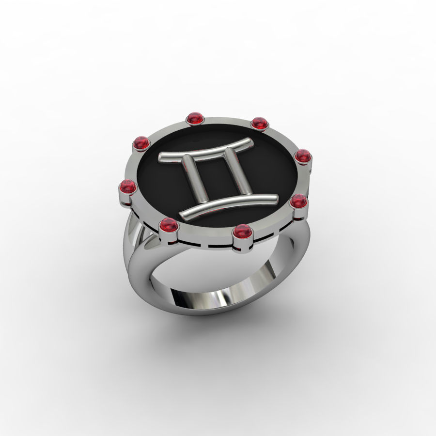 Gemini ring 001 3D print model_5