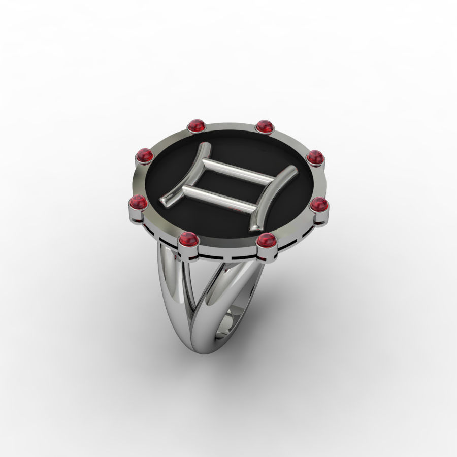 Gemini ring 001 3D print model_4
