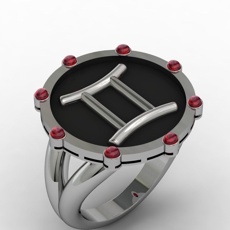 Gemini ring 001 3D print model_8