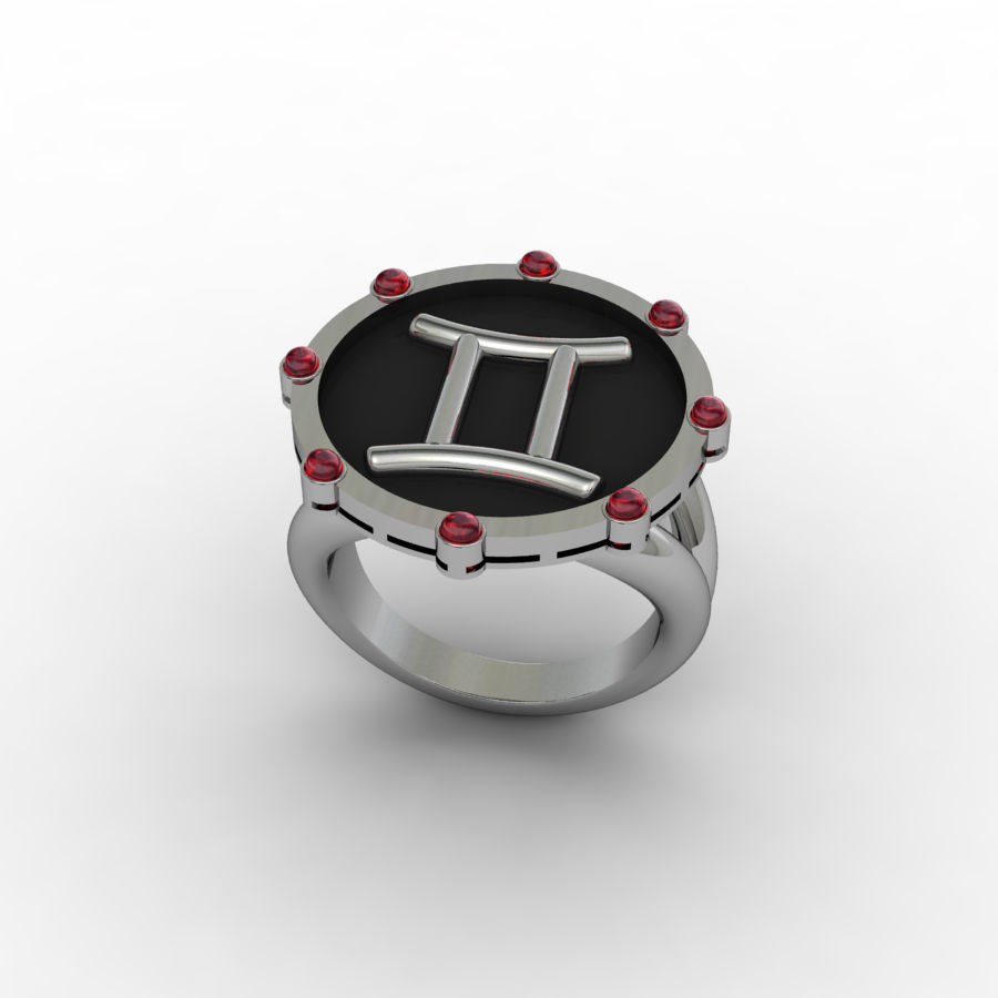 Gemini ring 001 3D print model_2