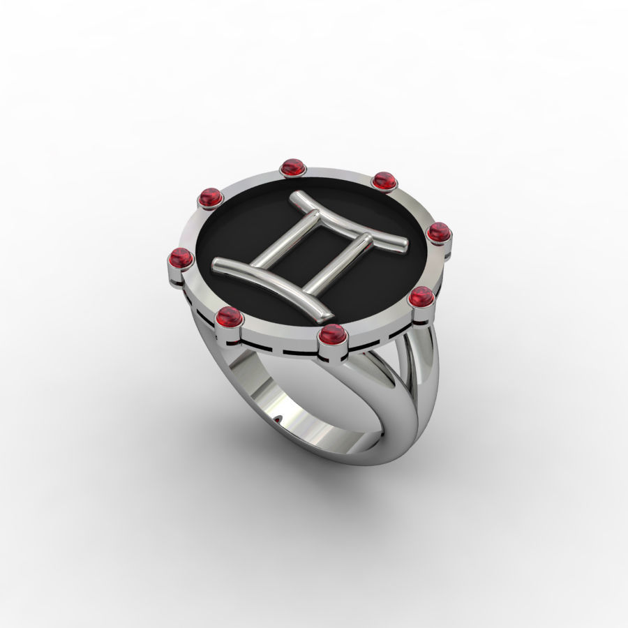 Gemini ring 001 3D print model_6