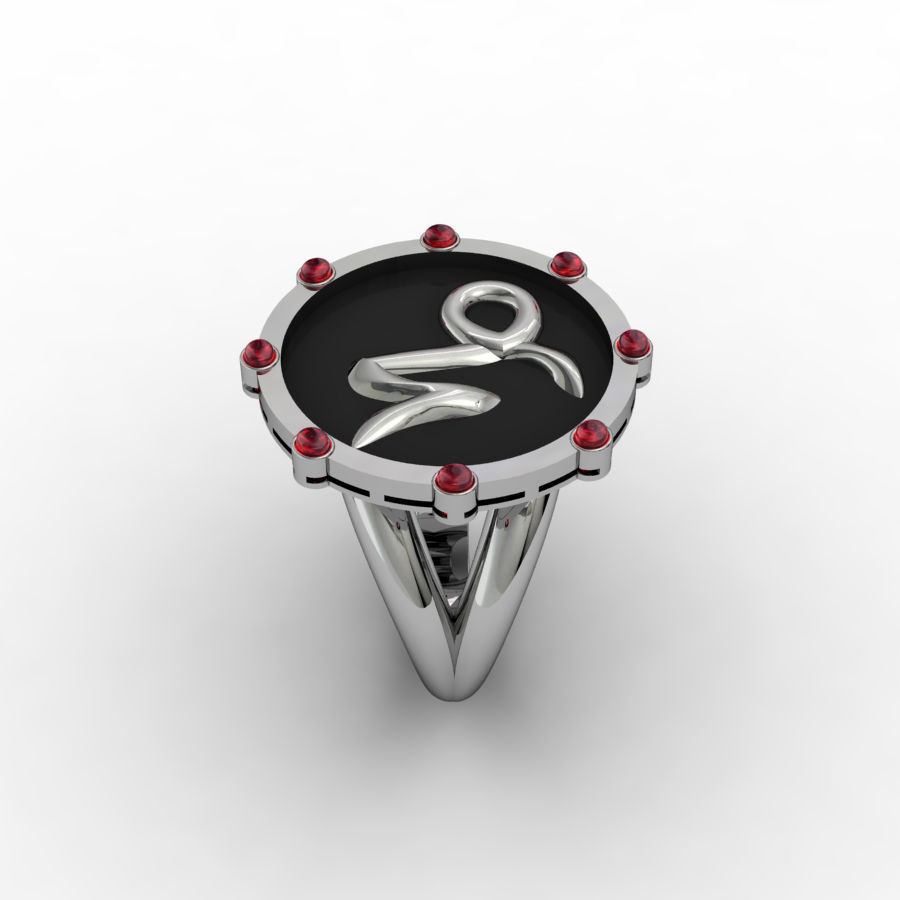 Capricorn ring 001 3D print model_7