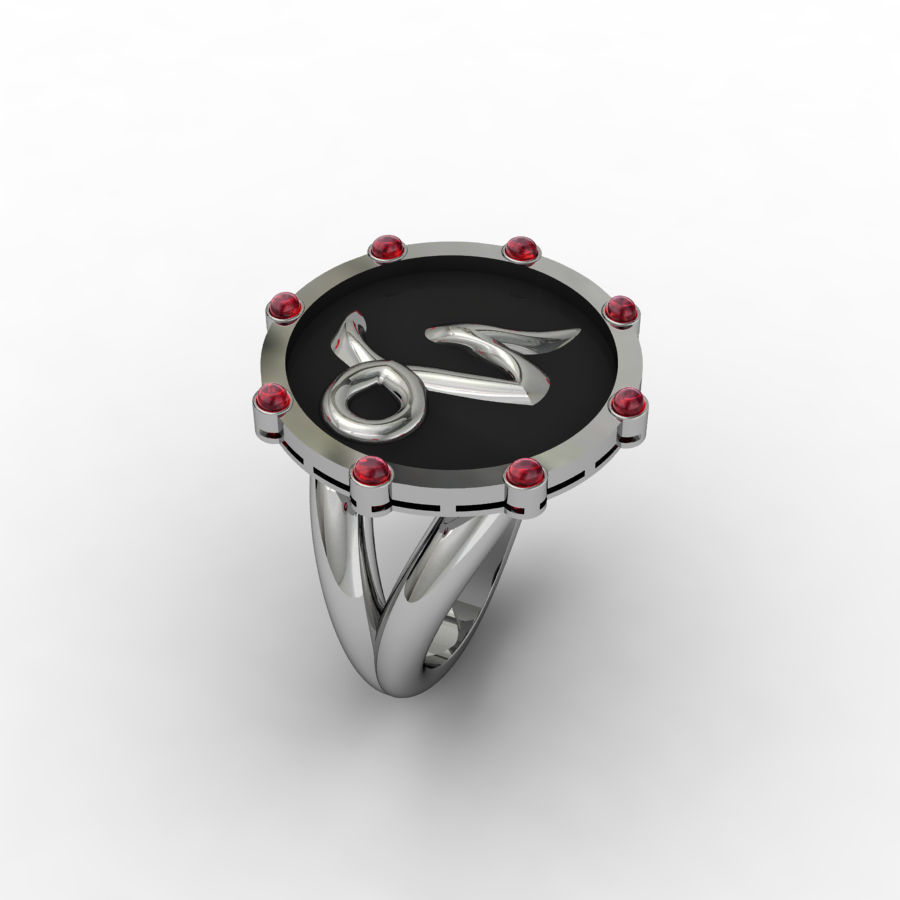 Capricorn ring 001 3D print model_4