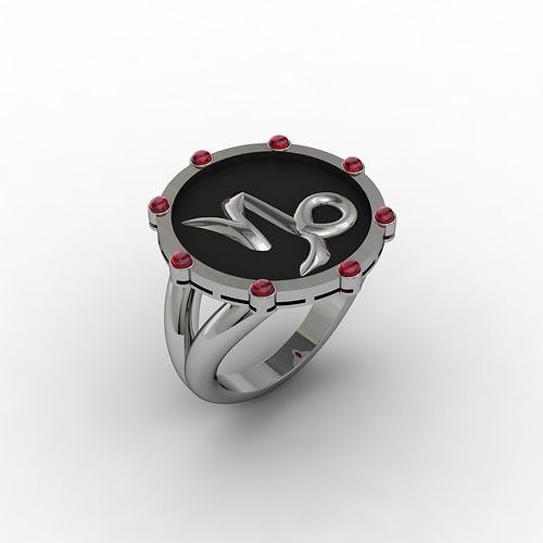 Capricorn ring 001 3D print model