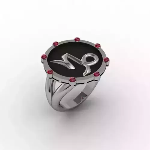 Capricorn ring 001 3D print model