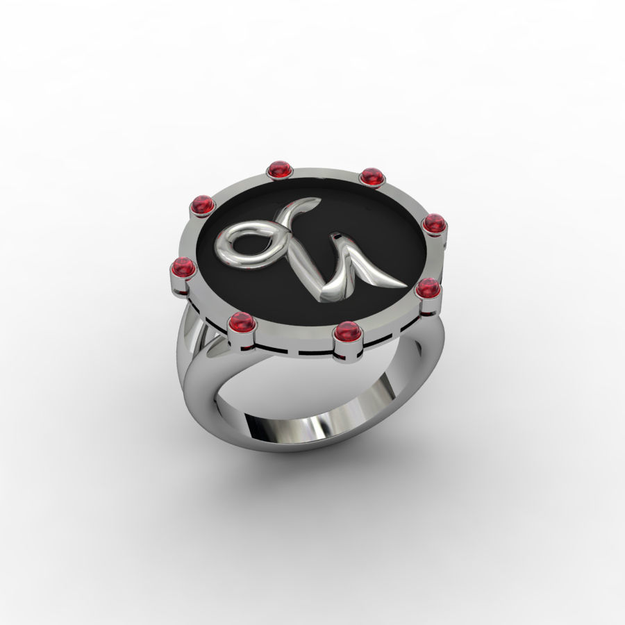 Capricorn ring 001 3D print model_5