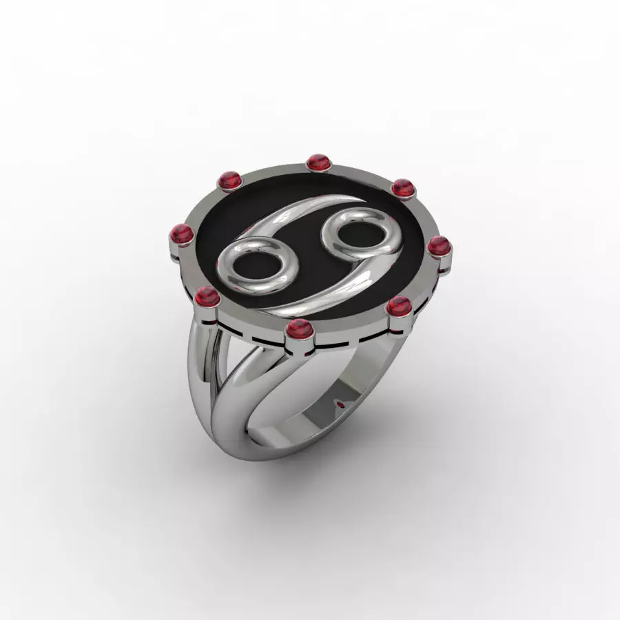 Cancer ring 001 3D print model_0