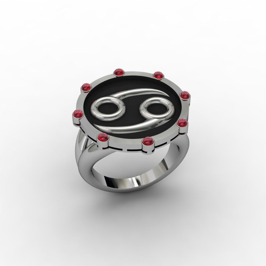 Cancer ring 001 3D print model_6