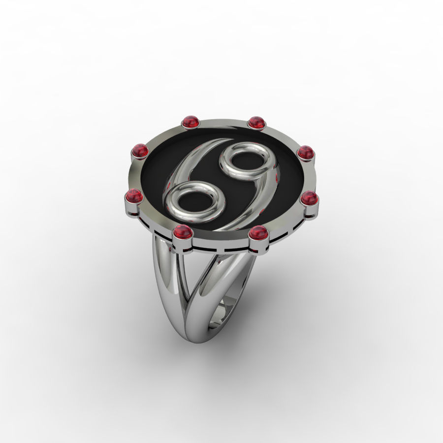 Cancer ring 001 3D print model_5