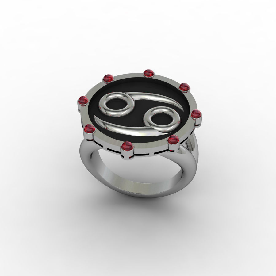 Cancer ring 001 3D print model_3