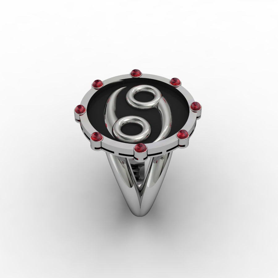 Cancer ring 001 3D print model_8