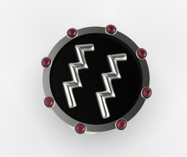 Aquarius ring 001 3D print model_23