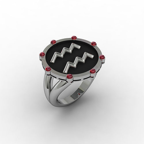 Aquarius ring 001 3D print model