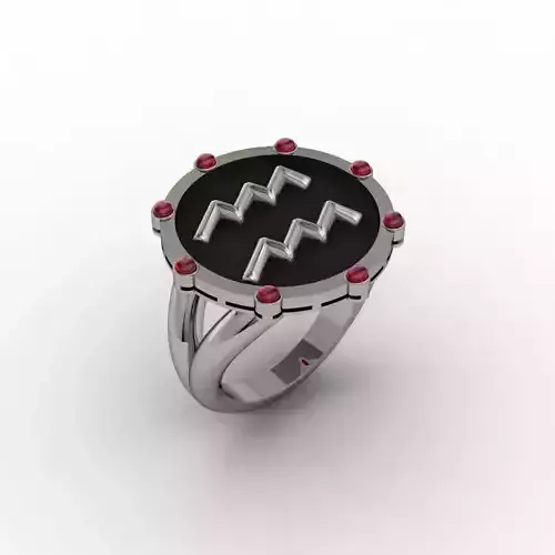 Aquarius ring 001 3D print model