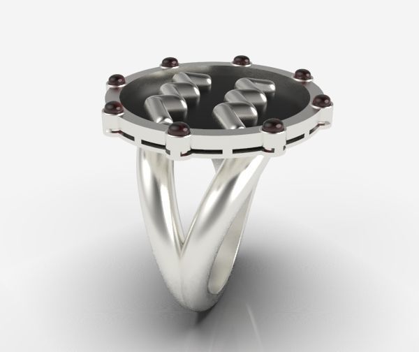 Aquarius ring 001 3D print model_17