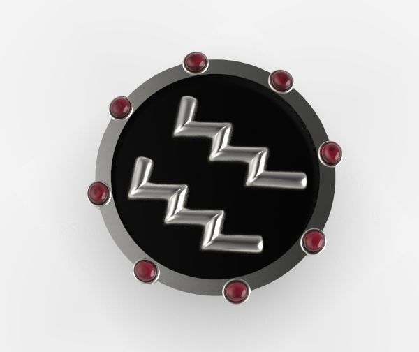 Aquarius ring 001 3D print model_22