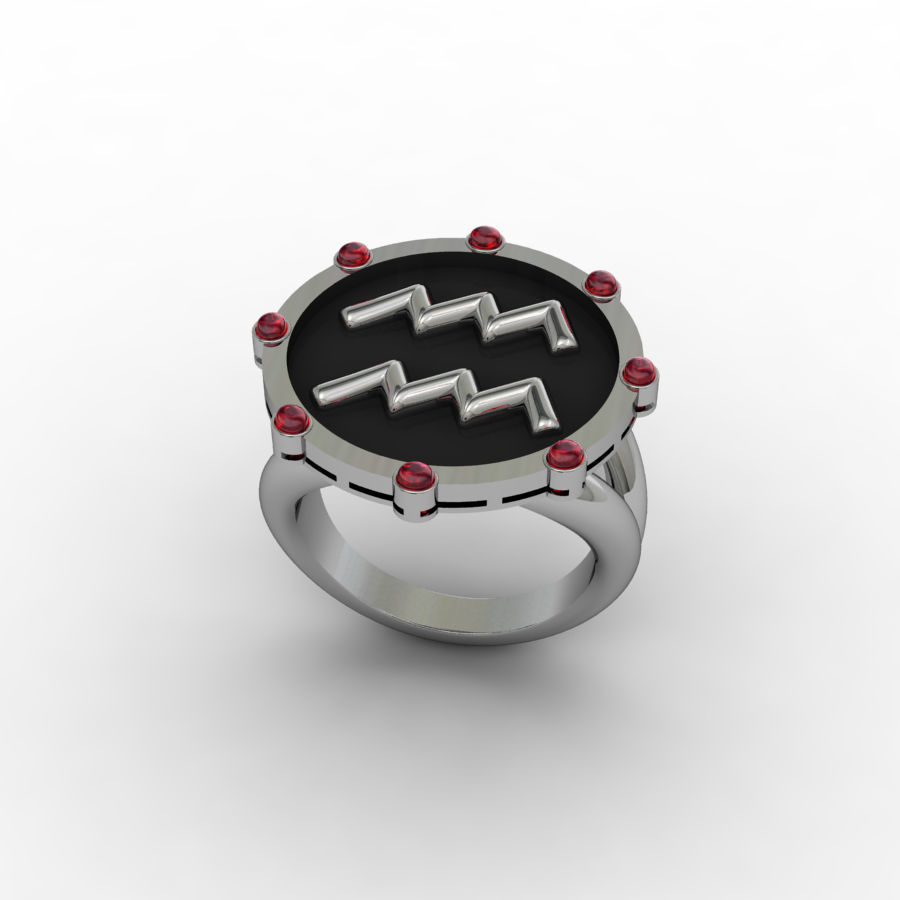 Aquarius ring 001 3D print model_1