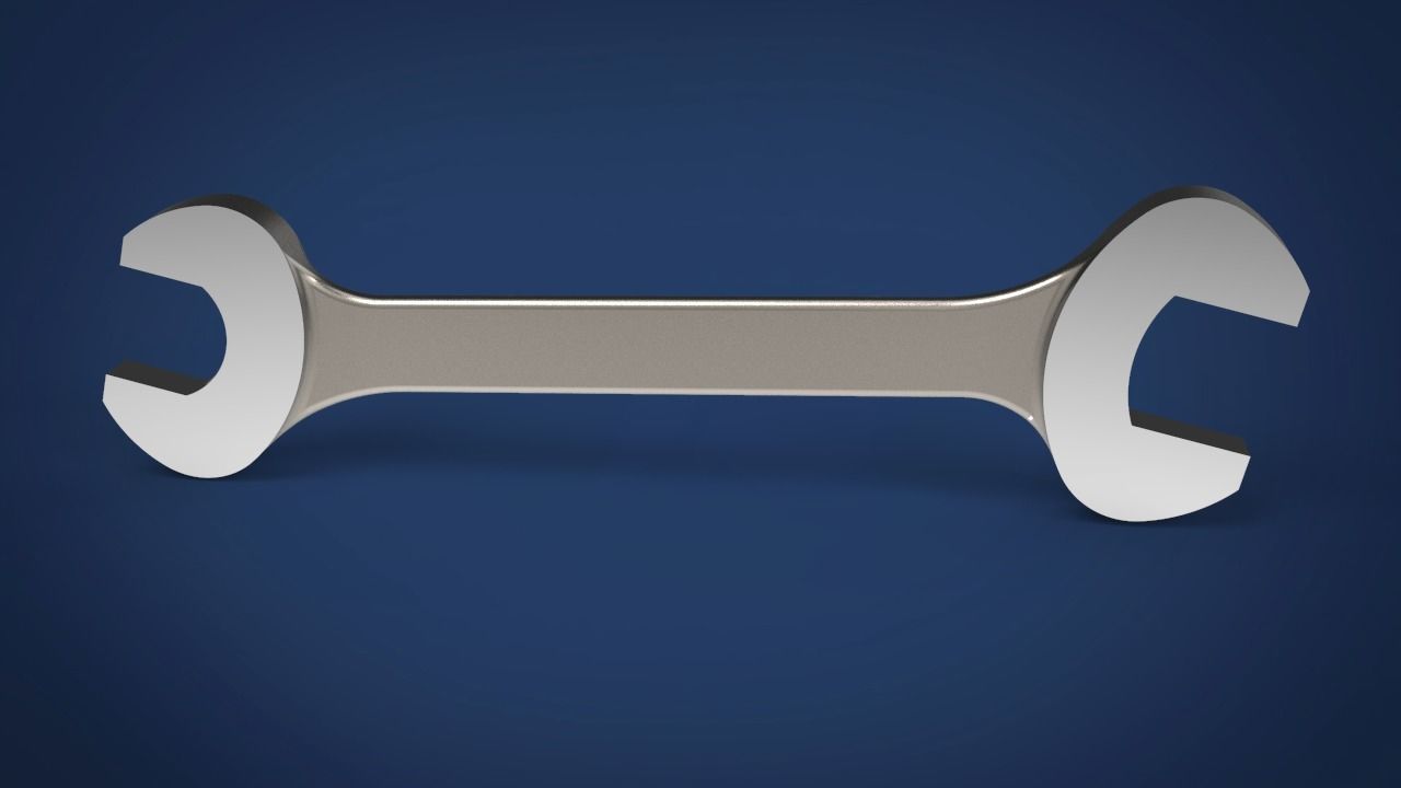 Wrench 3D print model_3
