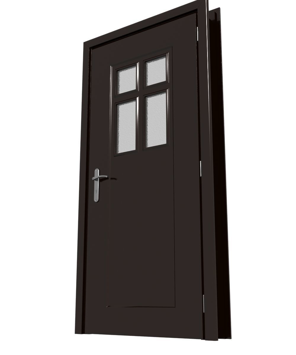Plastic door 06 3D model_2