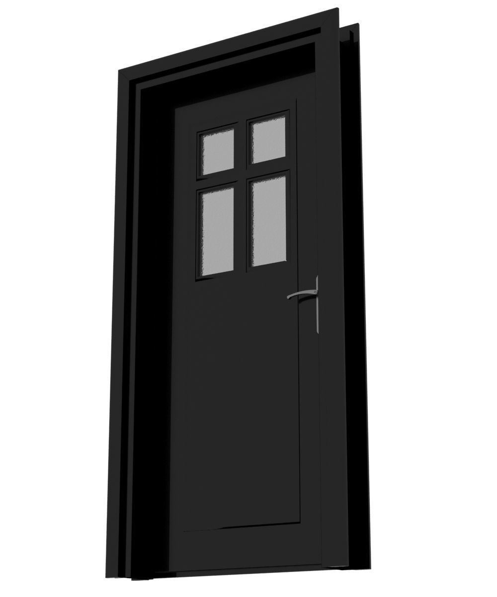 Plastic door 06 3D model_6