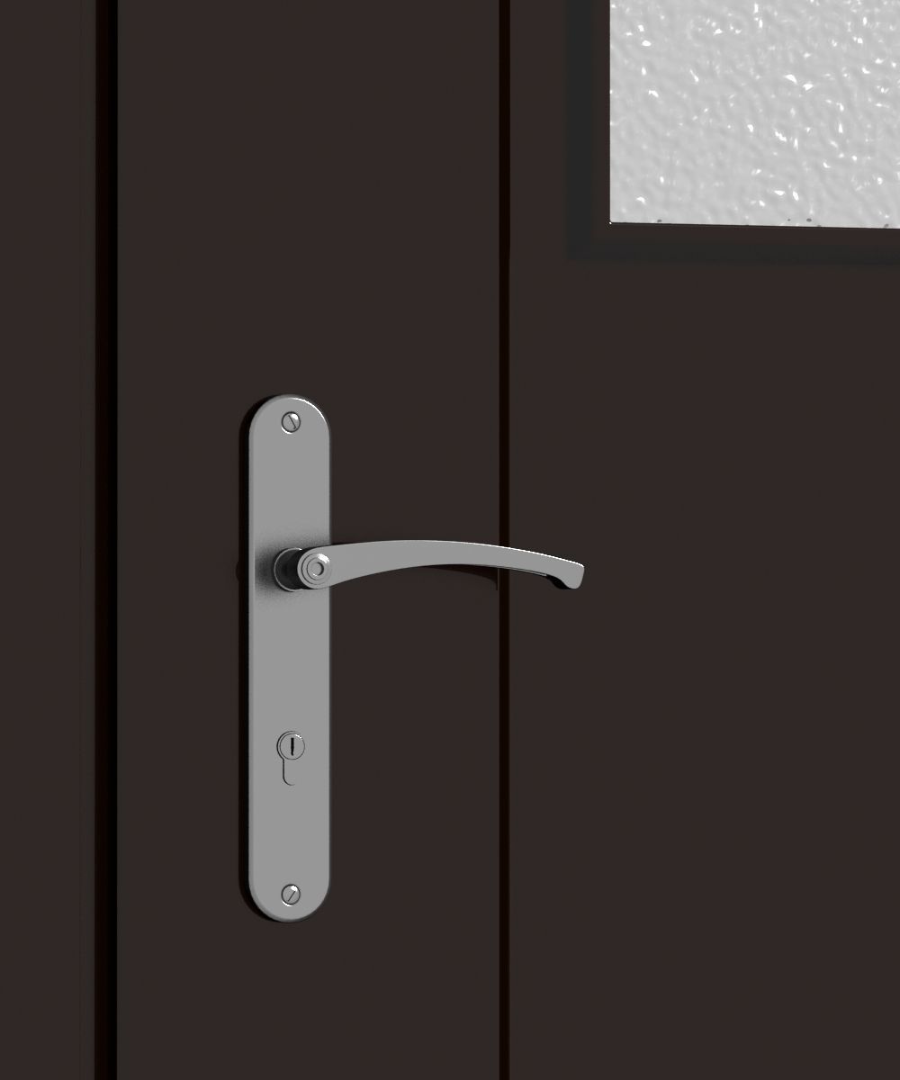 Plastic door 06 3D model_4