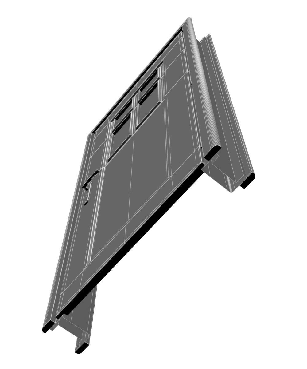 Plastic door 06 3D model_10