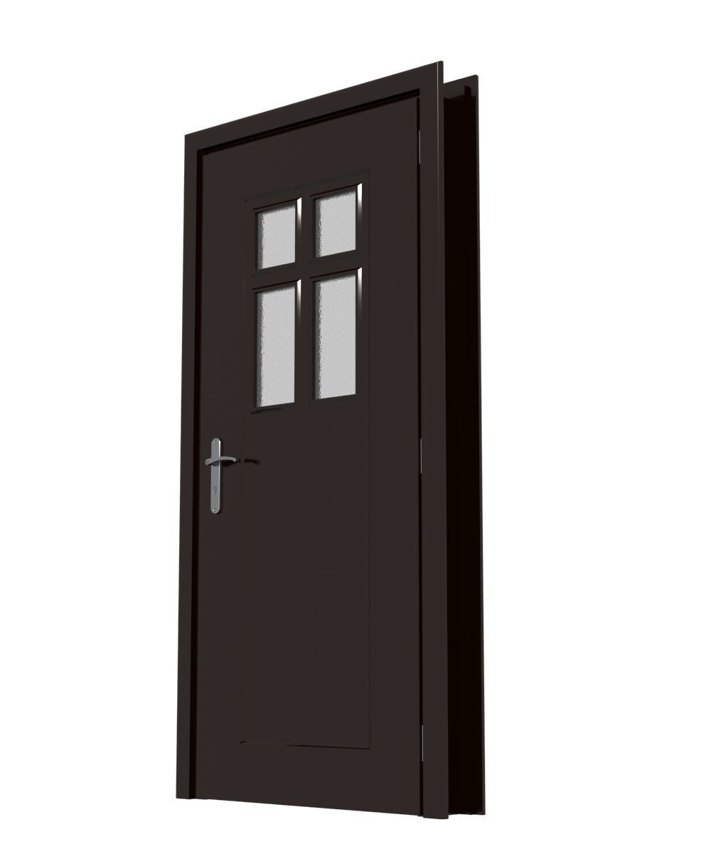 Plastic door 06 3D model_5