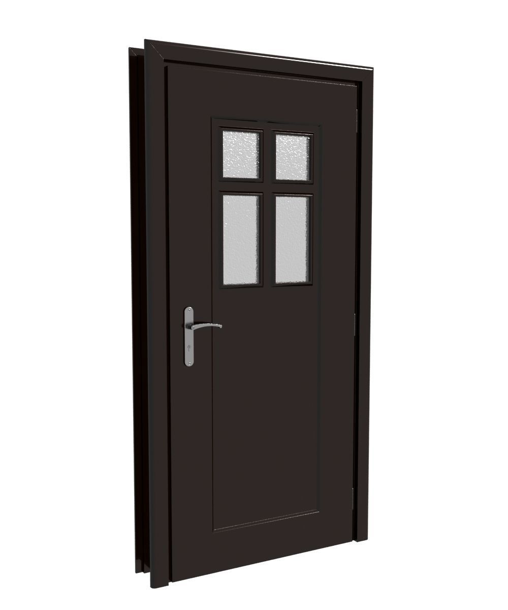 Plastic door 06 3D model_1