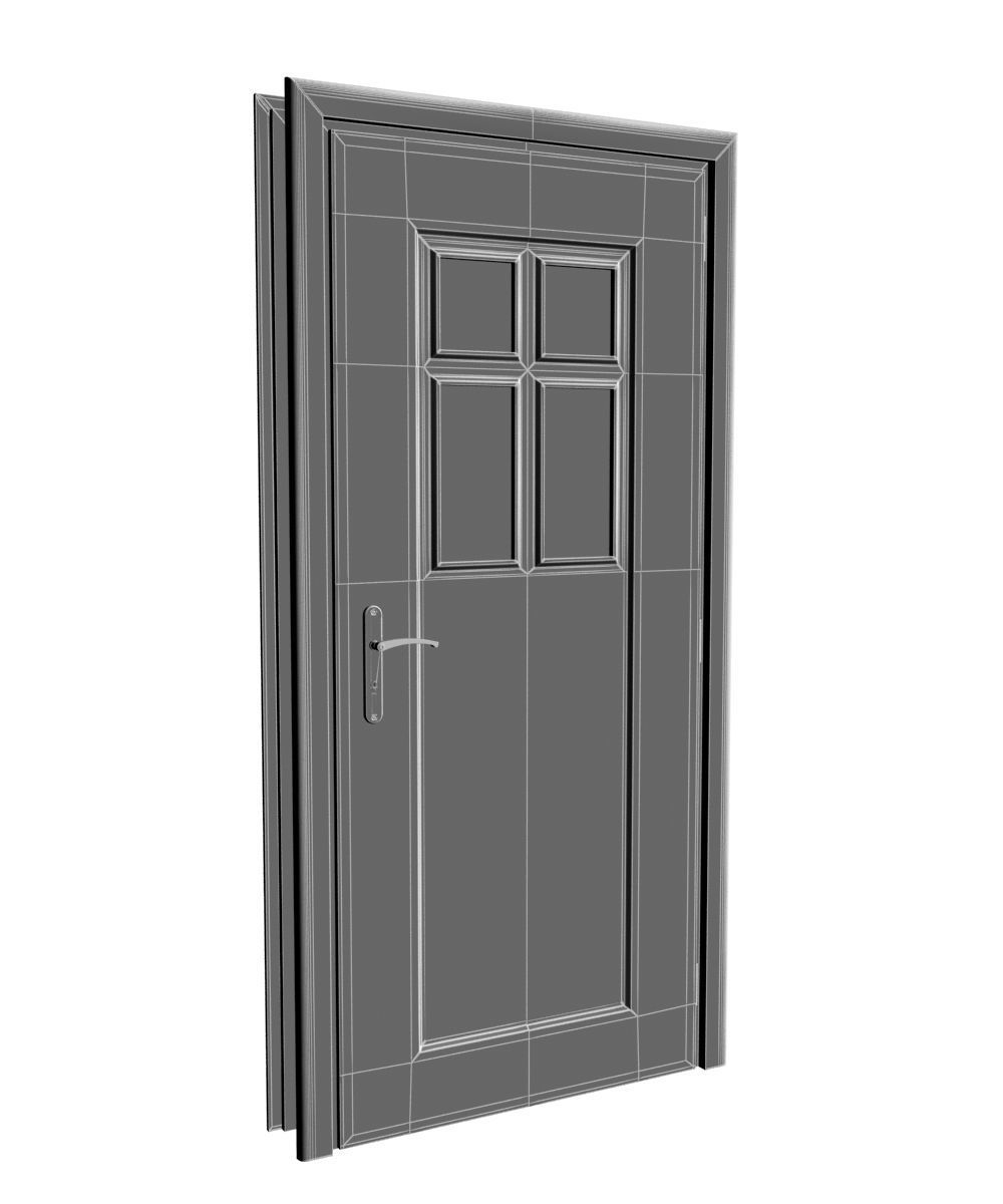 Plastic door 06 3D model_8