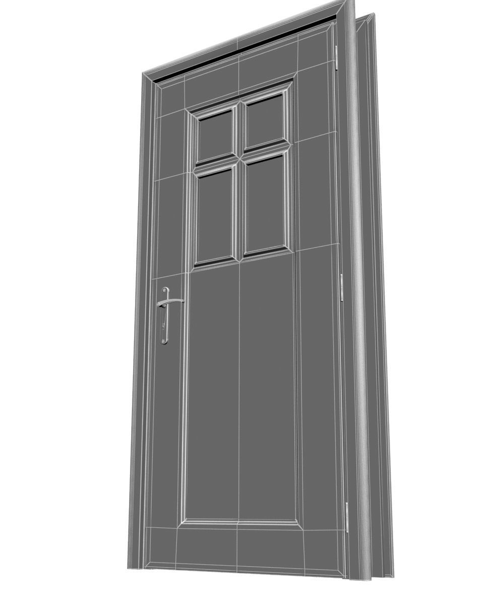 Plastic door 06 3D model_9