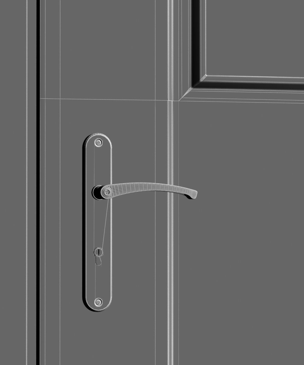 Plastic door 06 3D model_11