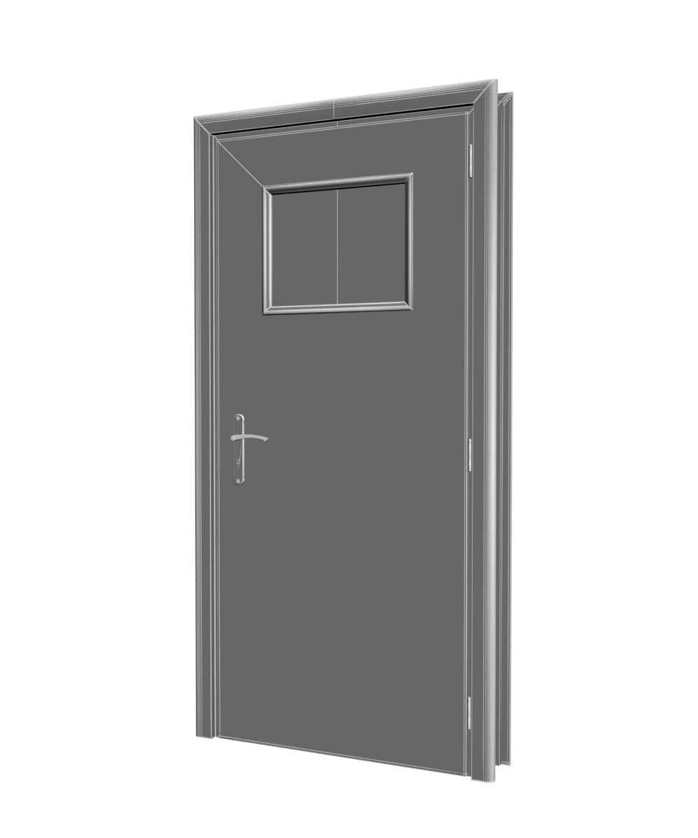 Plastic door 03 3D model_7