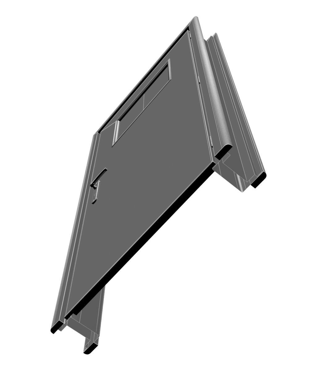 Plastic door 03 3D model_10