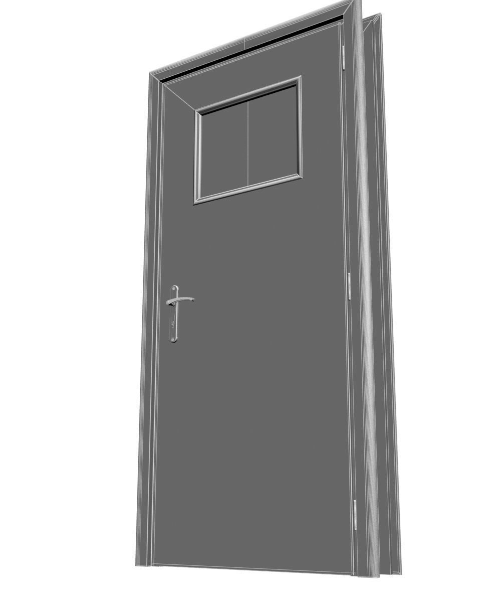Plastic door 03 3D model_9