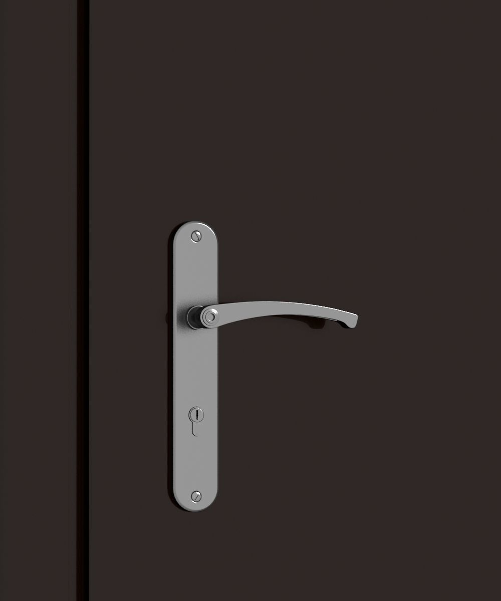 Plastic door 03 3D model_4