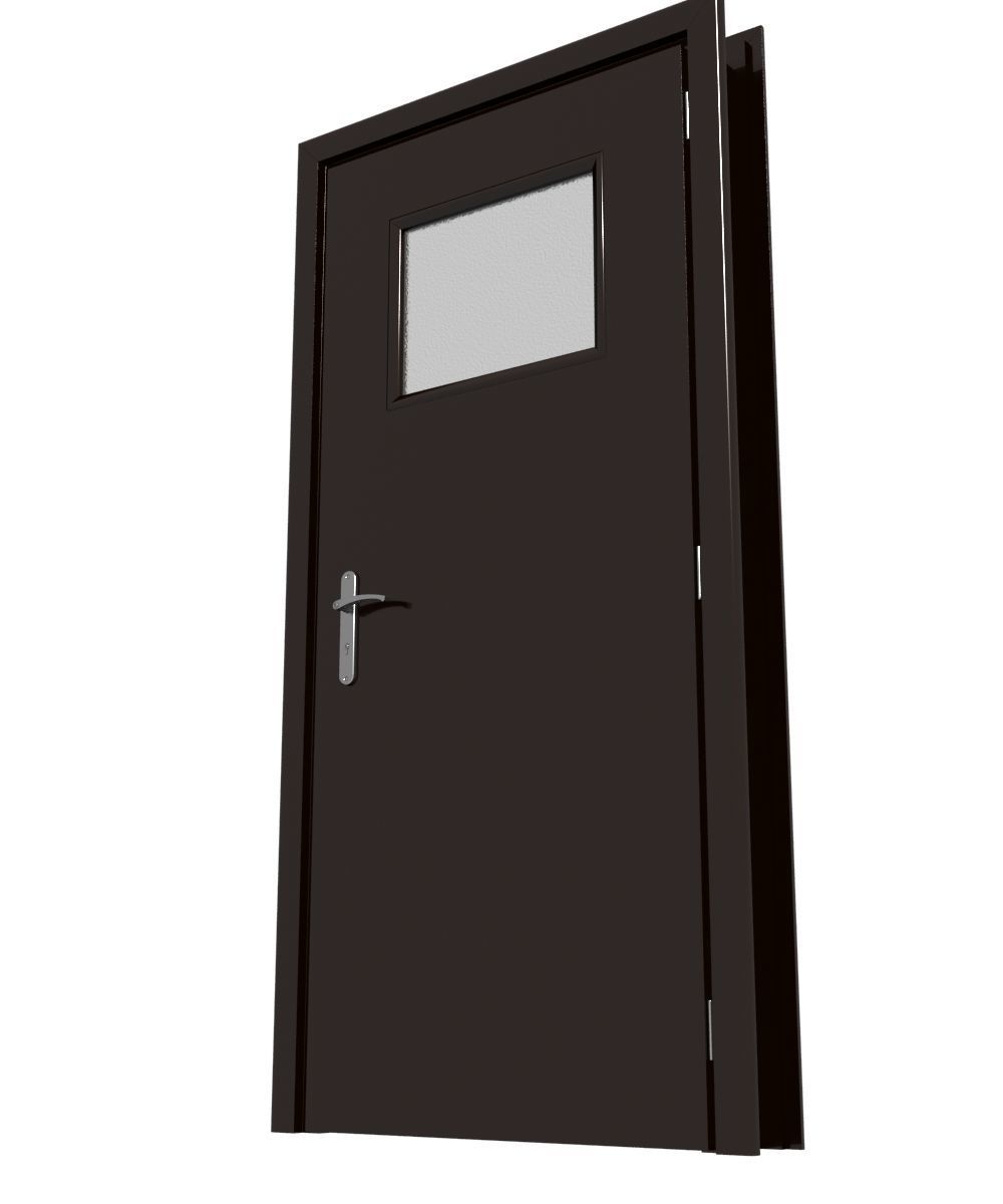 Plastic door 03 3D model_2