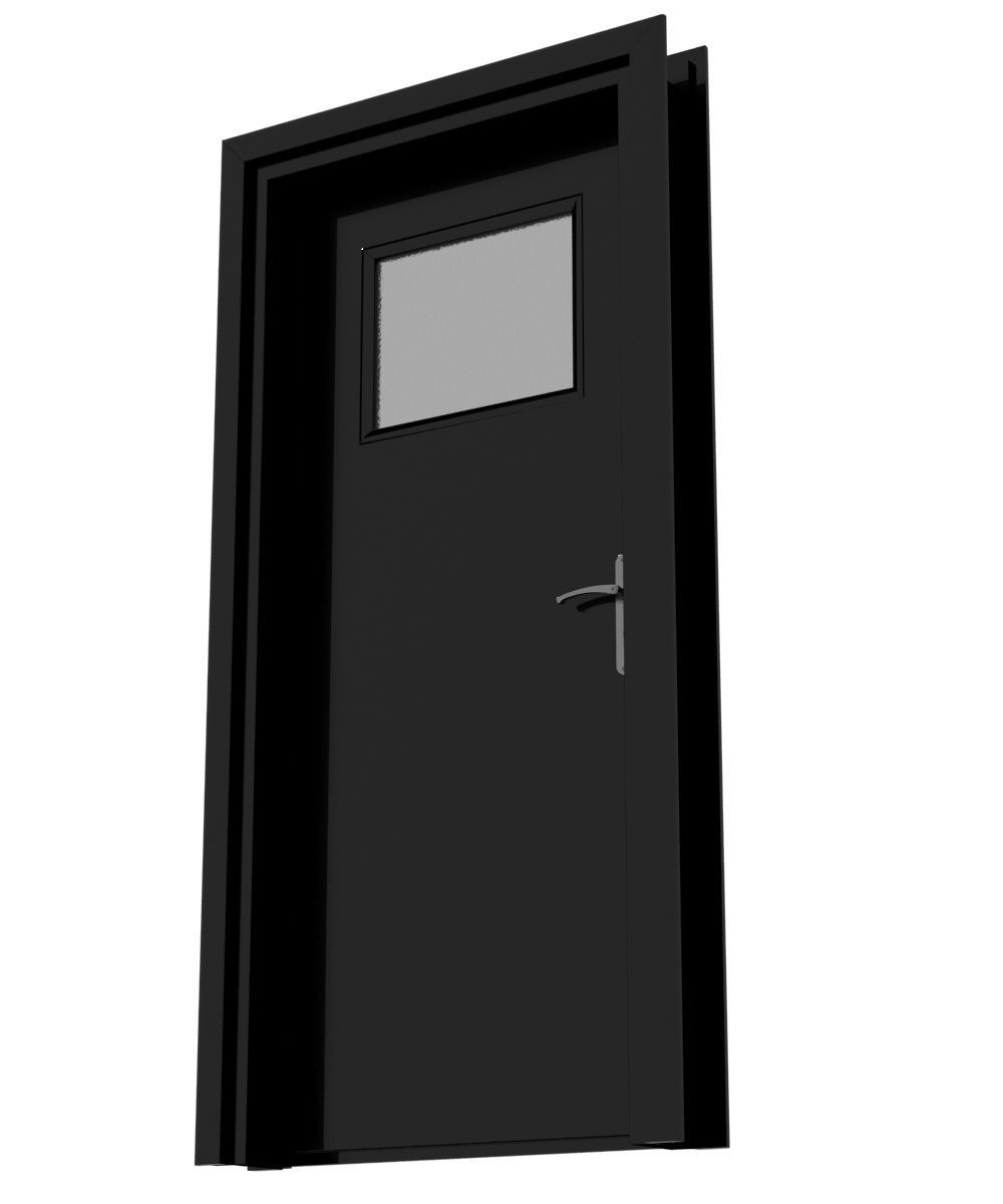 Plastic door 03 3D model_6