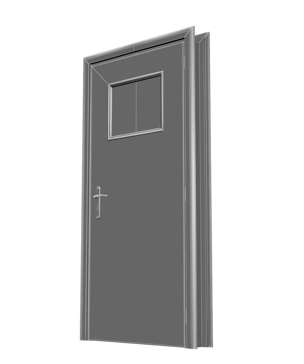 Plastic door 03 3D model_12
