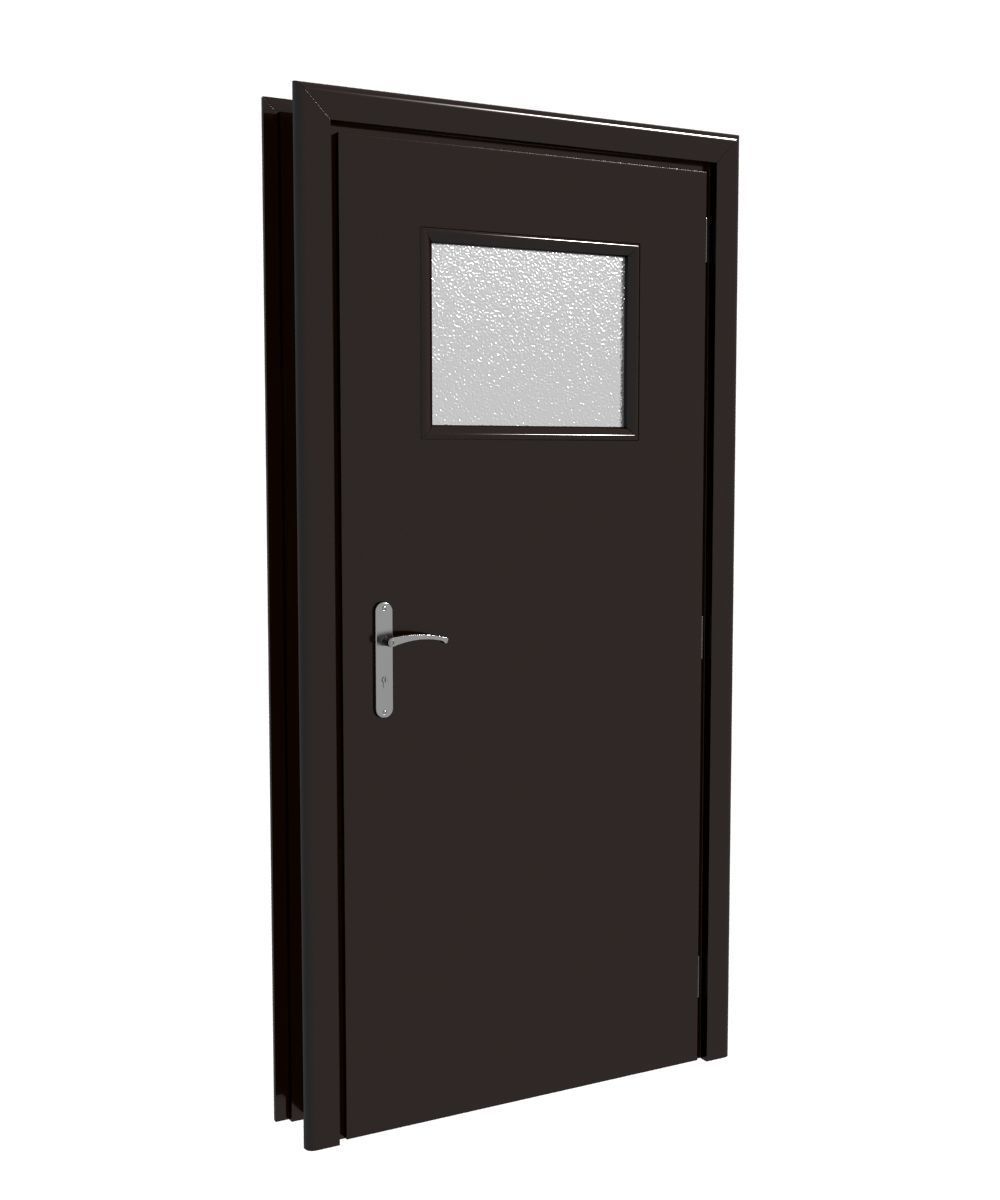 Plastic door 03 3D model_1