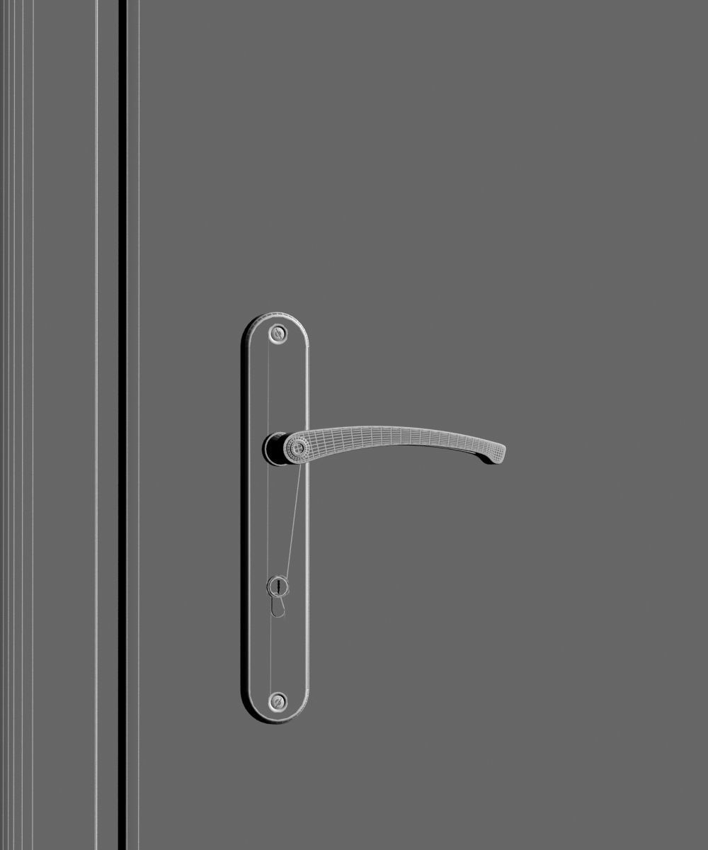 Plastic door 03 3D model_11